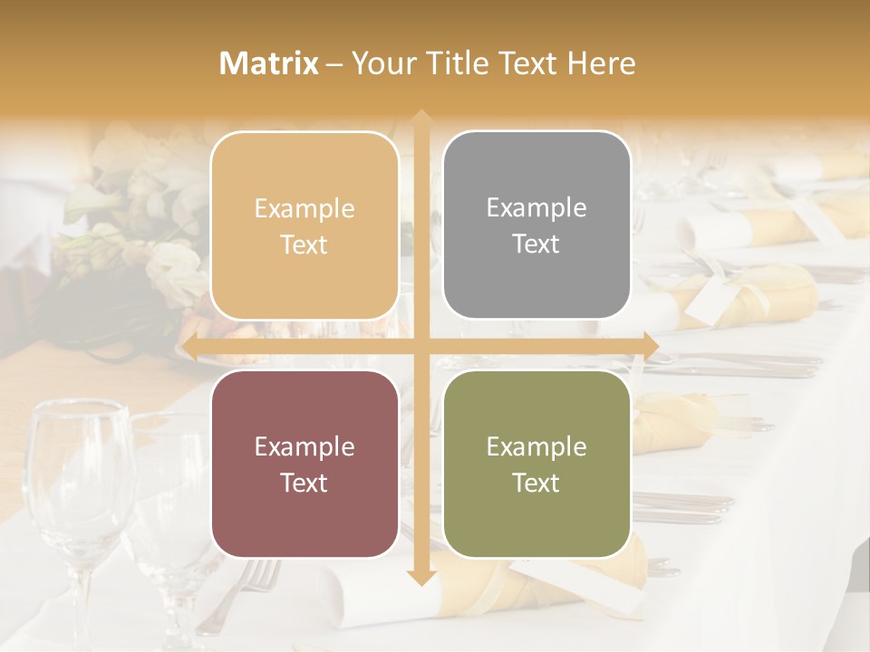 A Table Set Up For A Formal Event PowerPoint Template