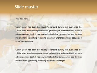 A Table Set Up For A Formal Event PowerPoint Template
