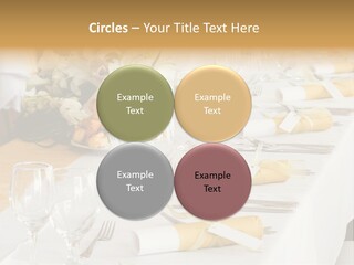 A Table Set Up For A Formal Event PowerPoint Template