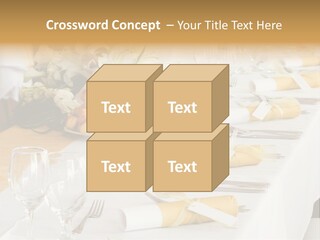 A Table Set Up For A Formal Event PowerPoint Template