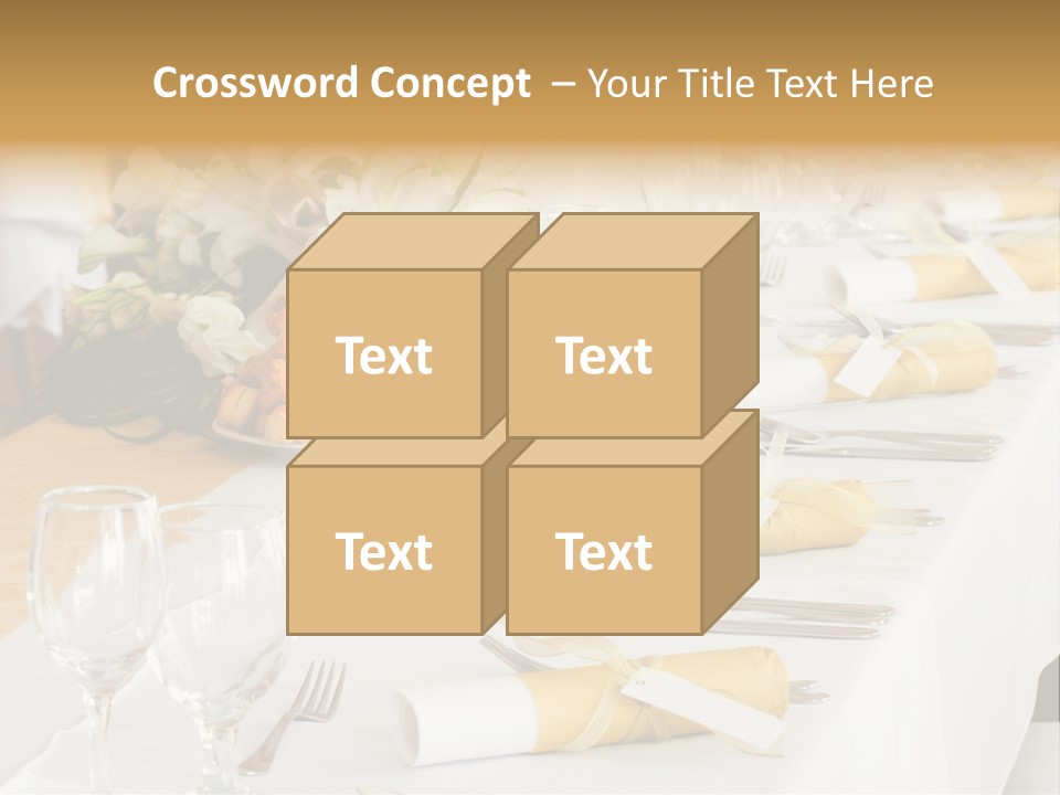 A Table Set Up For A Formal Event PowerPoint Template