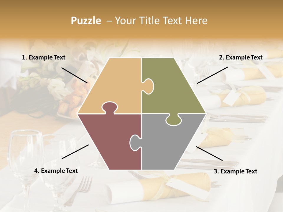 A Table Set Up For A Formal Event PowerPoint Template