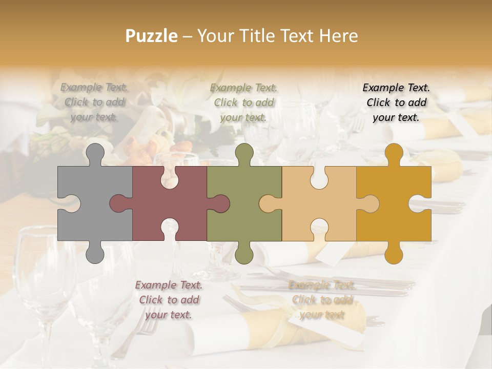 A Table Set Up For A Formal Event PowerPoint Template