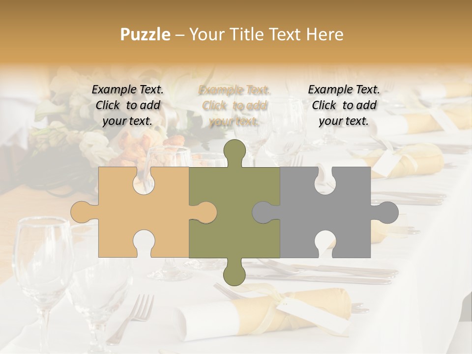 A Table Set Up For A Formal Event PowerPoint Template