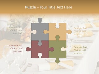 A Table Set Up For A Formal Event PowerPoint Template