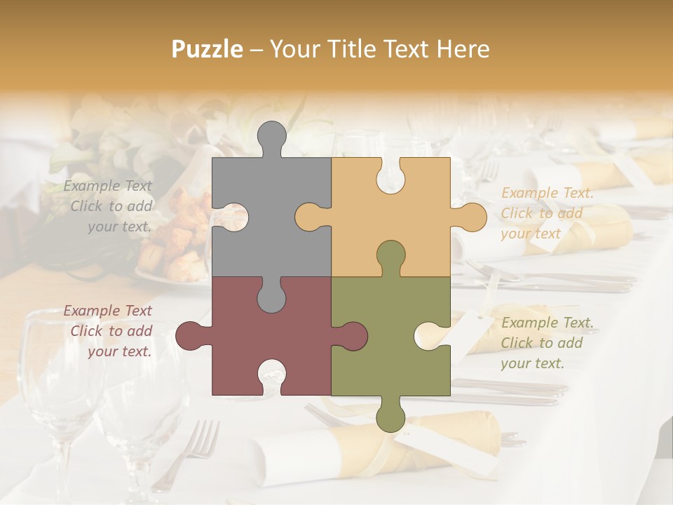 A Table Set Up For A Formal Event PowerPoint Template