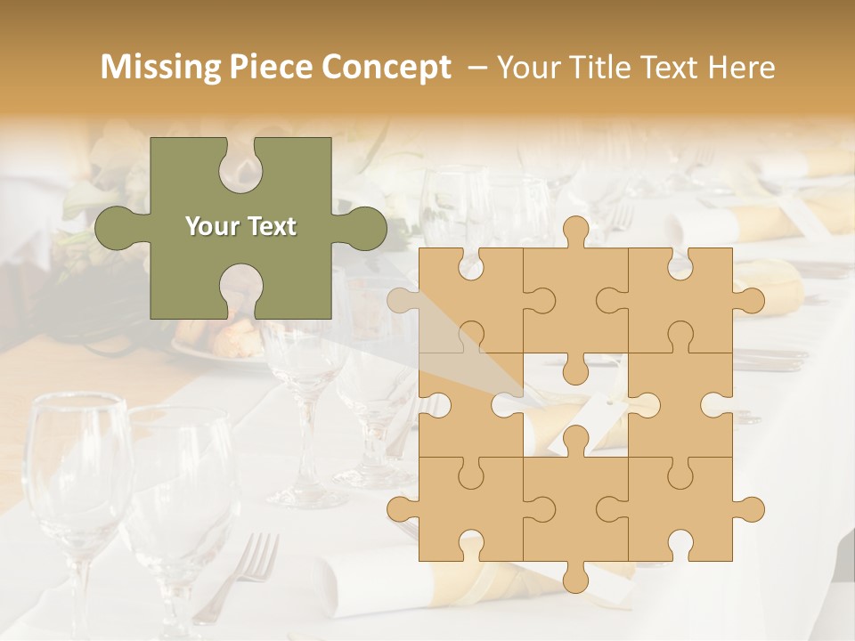 A Table Set Up For A Formal Event PowerPoint Template