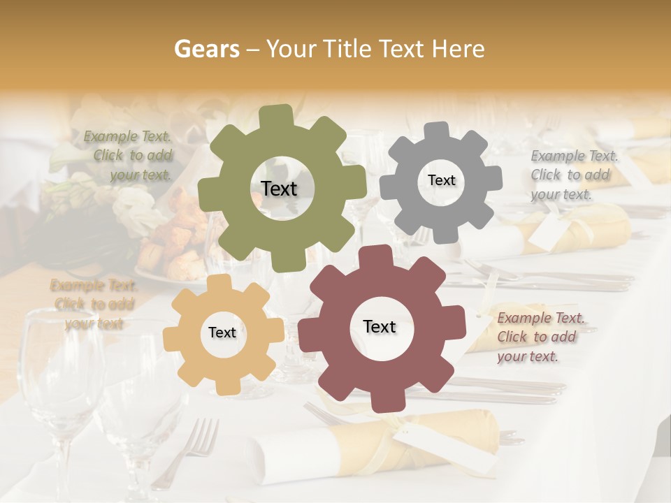 A Table Set Up For A Formal Event PowerPoint Template