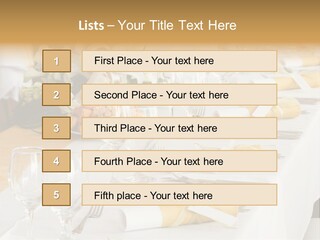 A Table Set Up For A Formal Event PowerPoint Template