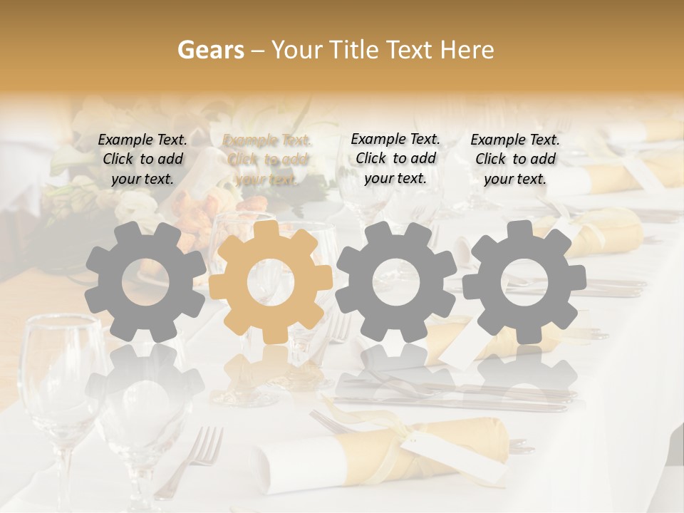 A Table Set Up For A Formal Event PowerPoint Template