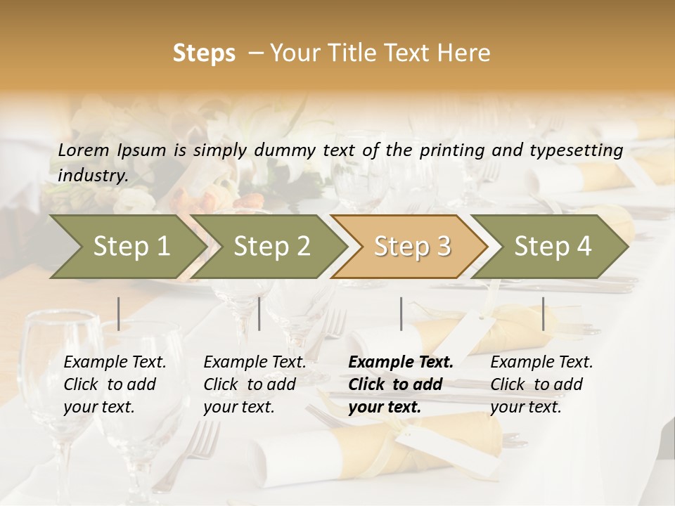 A Table Set Up For A Formal Event PowerPoint Template