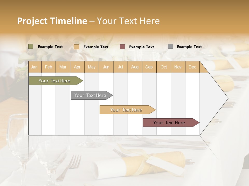 A Table Set Up For A Formal Event PowerPoint Template