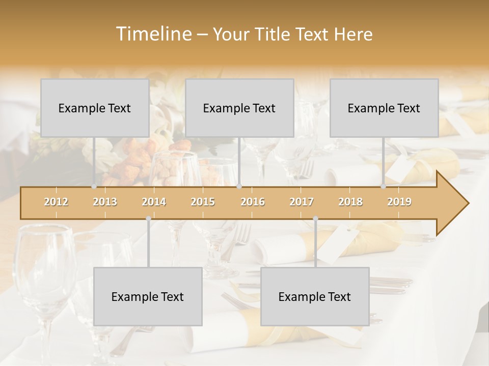 A Table Set Up For A Formal Event PowerPoint Template