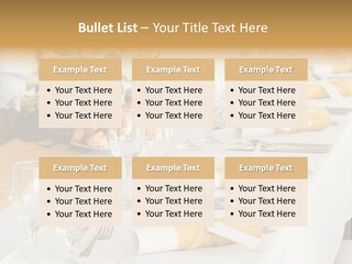 A Table Set Up For A Formal Event PowerPoint Template