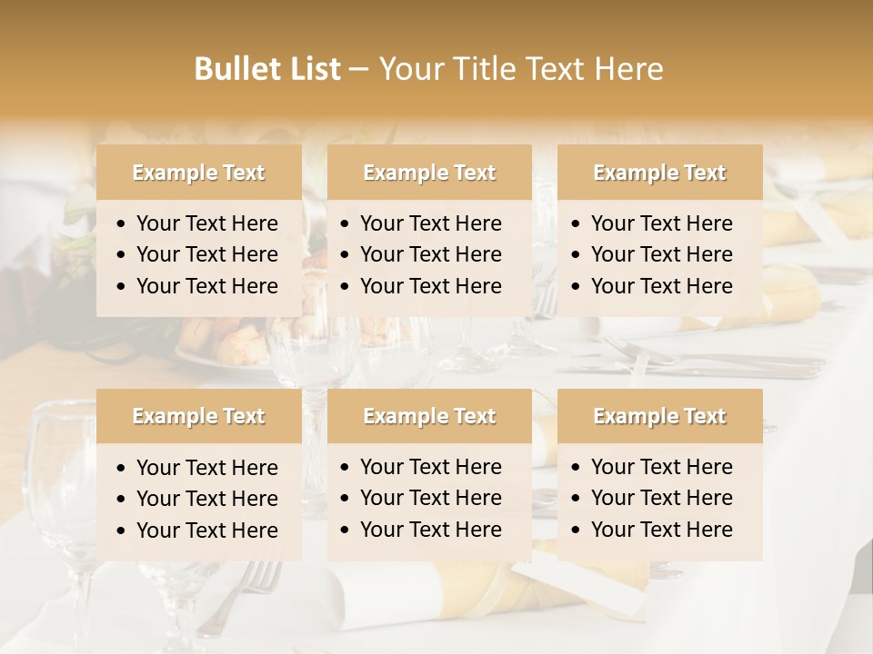 A Table Set Up For A Formal Event PowerPoint Template