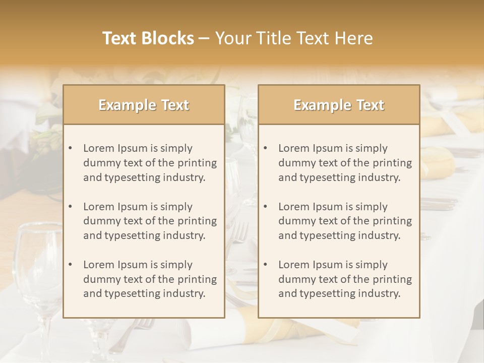 A Table Set Up For A Formal Event PowerPoint Template