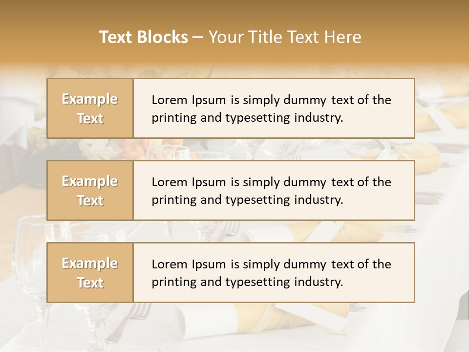 A Table Set Up For A Formal Event PowerPoint Template
