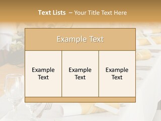 A Table Set Up For A Formal Event PowerPoint Template