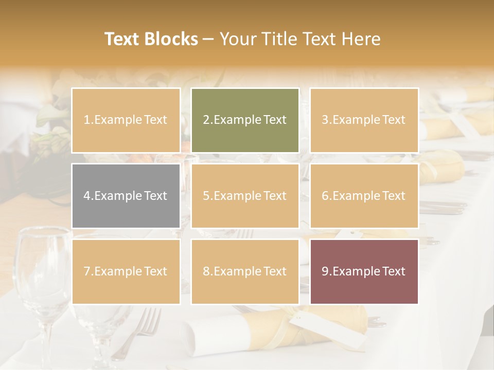 A Table Set Up For A Formal Event PowerPoint Template