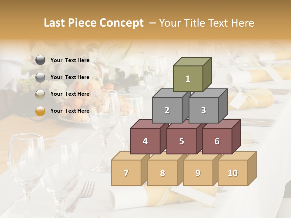 A Table Set Up For A Formal Event PowerPoint Template
