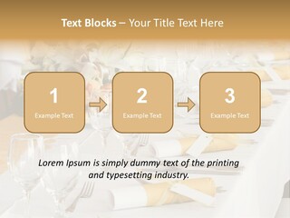 A Table Set Up For A Formal Event PowerPoint Template