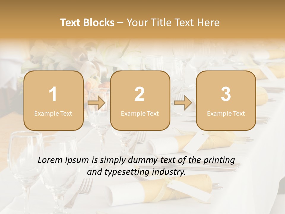 A Table Set Up For A Formal Event PowerPoint Template