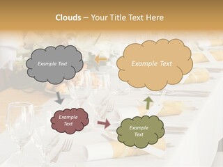 A Table Set Up For A Formal Event PowerPoint Template