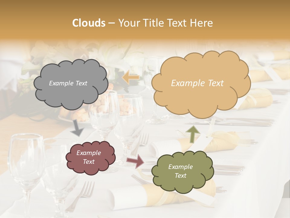 A Table Set Up For A Formal Event PowerPoint Template