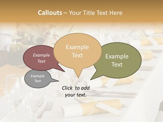 A Table Set Up For A Formal Event PowerPoint Template
