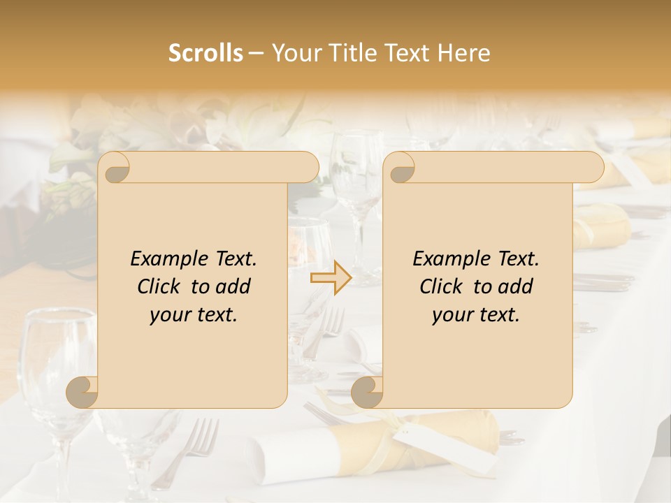 A Table Set Up For A Formal Event PowerPoint Template