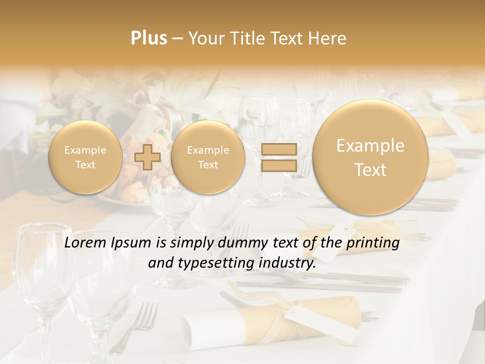 A Table Set Up For A Formal Event PowerPoint Template