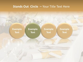 A Table Set Up For A Formal Event PowerPoint Template