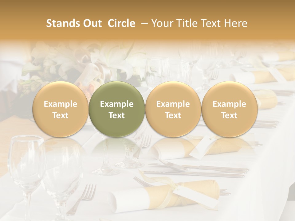 A Table Set Up For A Formal Event PowerPoint Template