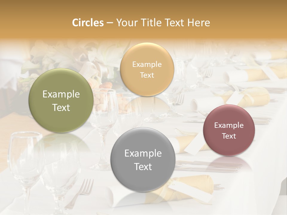 A Table Set Up For A Formal Event PowerPoint Template