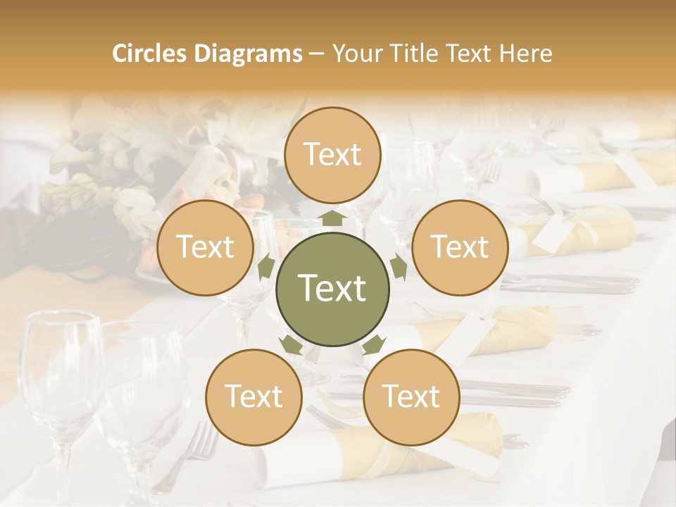 A Table Set Up For A Formal Event PowerPoint Template