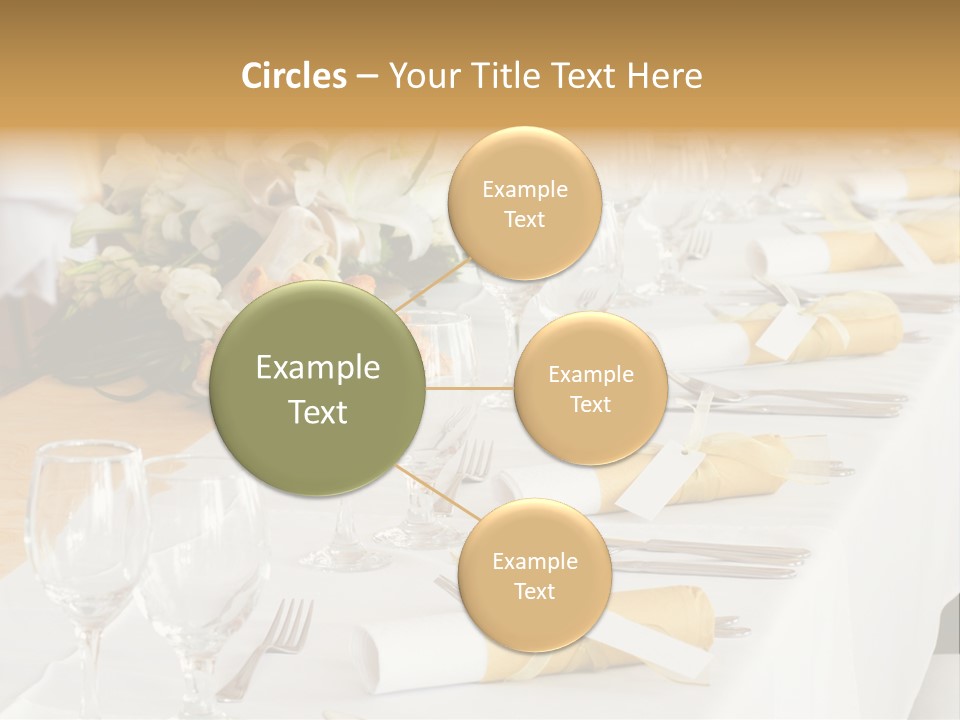 A Table Set Up For A Formal Event PowerPoint Template