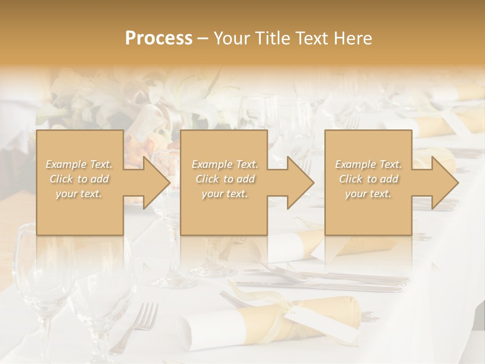 A Table Set Up For A Formal Event PowerPoint Template