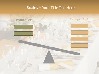 A Table Set Up For A Formal Event PowerPoint Template