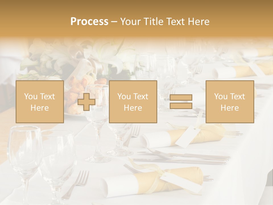 A Table Set Up For A Formal Event PowerPoint Template