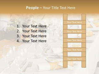 A Table Set Up For A Formal Event PowerPoint Template