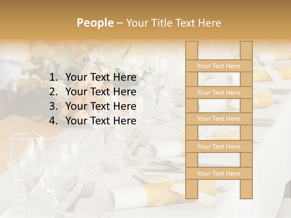 A Table Set Up For A Formal Event PowerPoint Template
