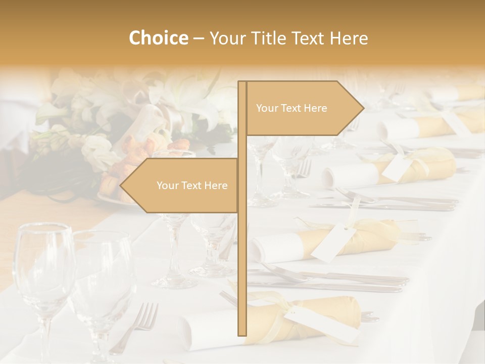 A Table Set Up For A Formal Event PowerPoint Template