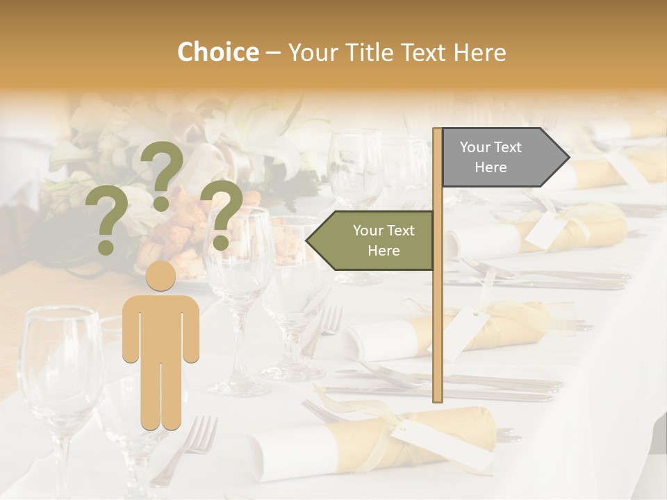 A Table Set Up For A Formal Event PowerPoint Template