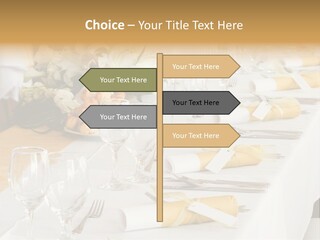 A Table Set Up For A Formal Event PowerPoint Template