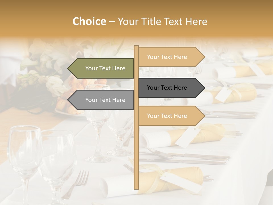A Table Set Up For A Formal Event PowerPoint Template