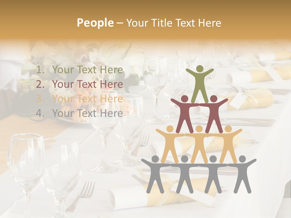 A Table Set Up For A Formal Event PowerPoint Template