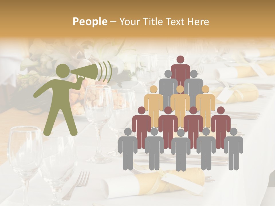 A Table Set Up For A Formal Event PowerPoint Template