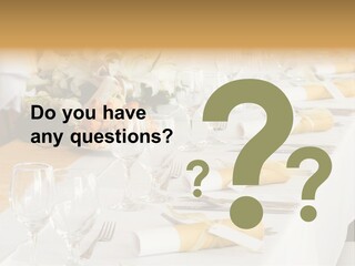 A Table Set Up For A Formal Event PowerPoint Template