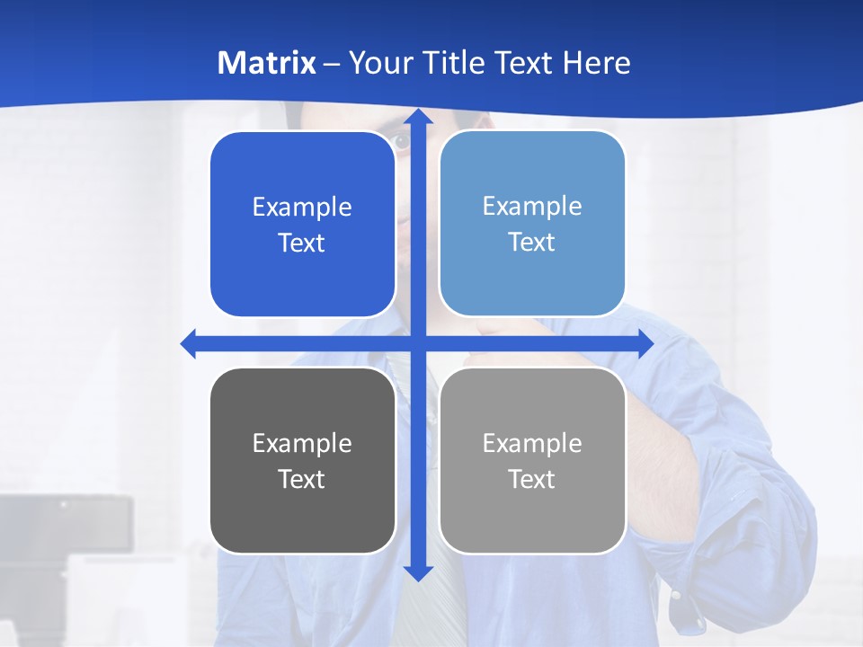 A Man In A Blue Shirt And Tie PowerPoint Template