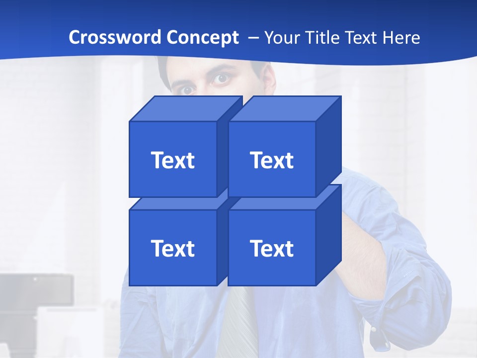 A Man In A Blue Shirt And Tie PowerPoint Template